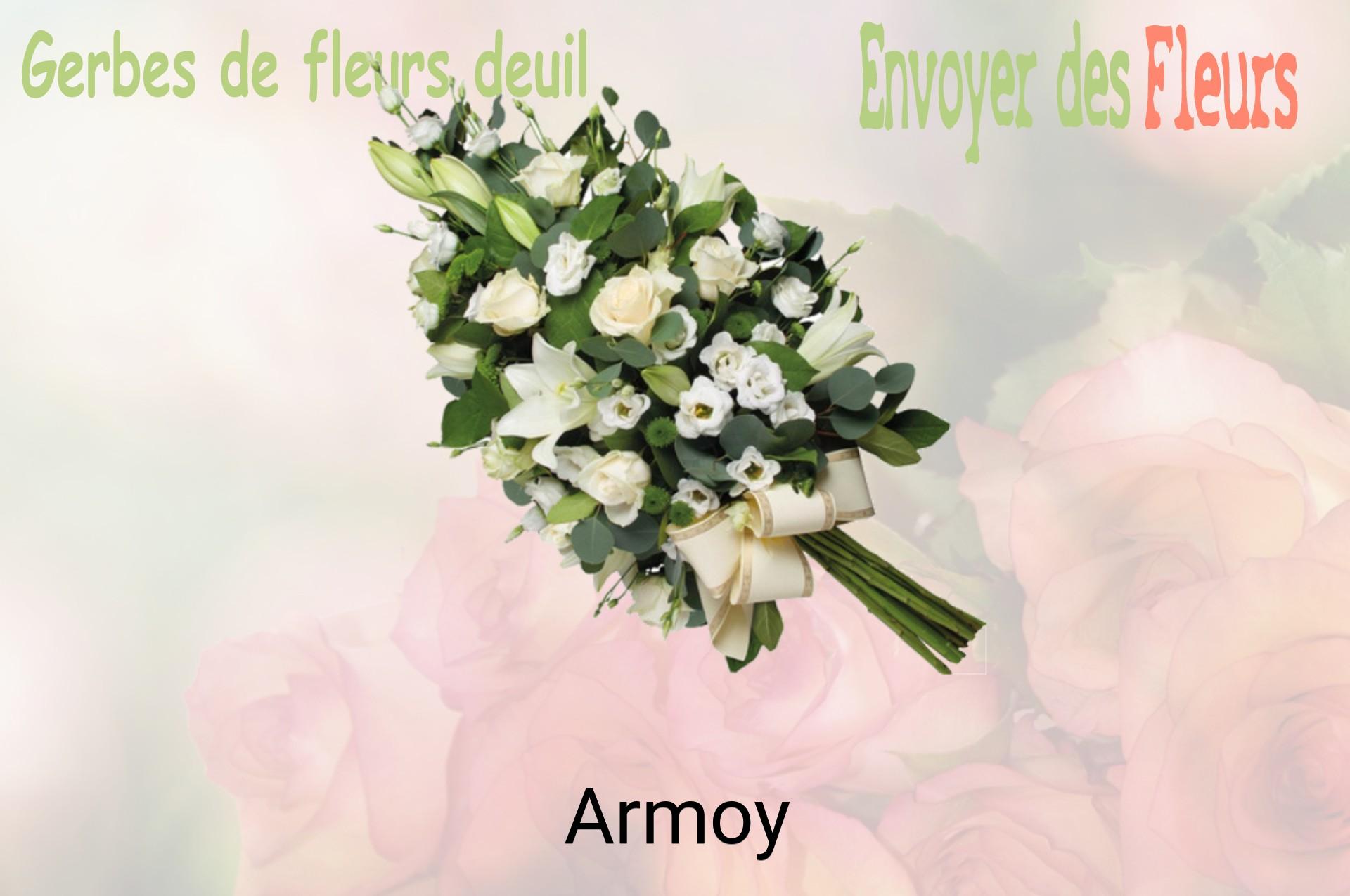 Gerbe de fleurs de deuil livrée à Armoy